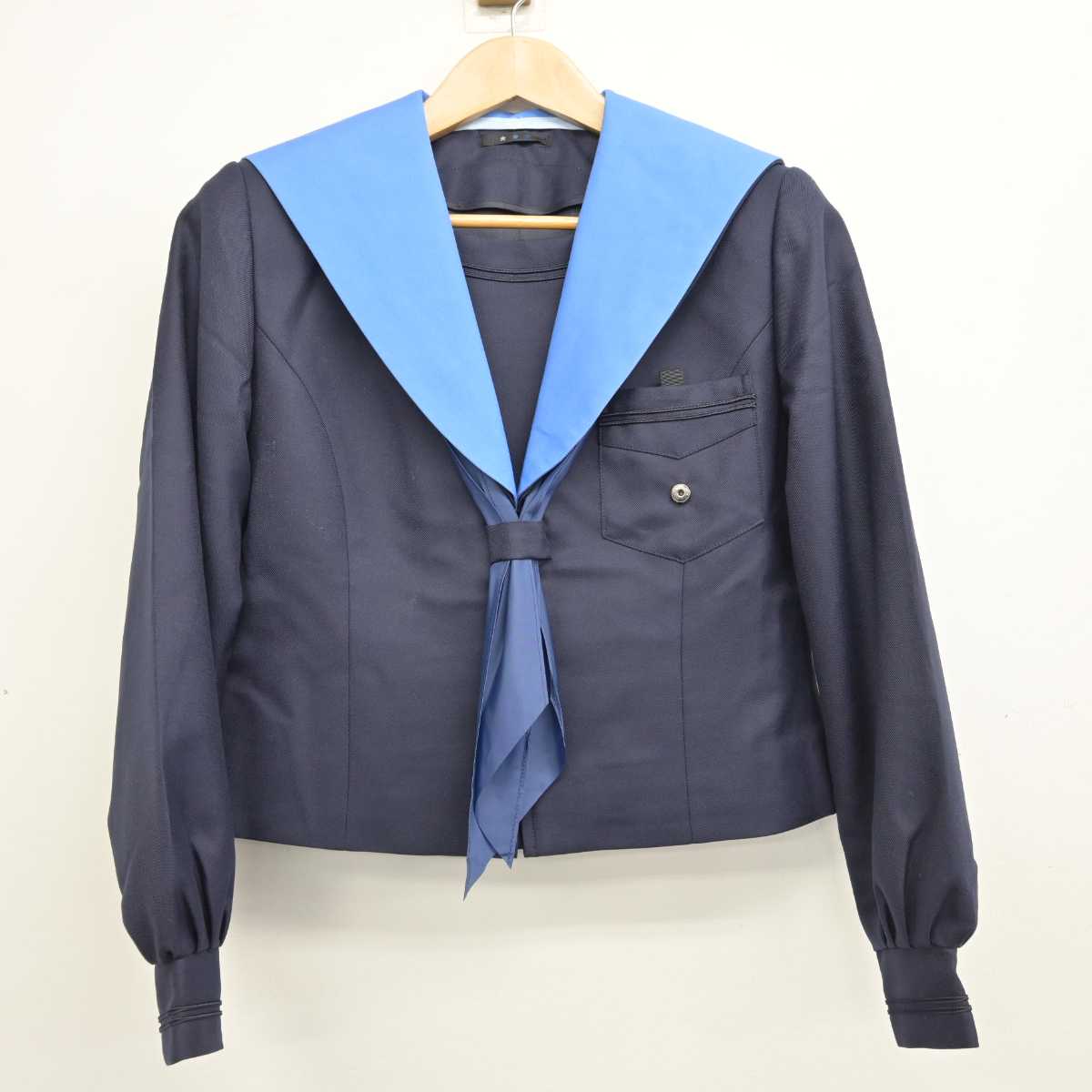 【中古】大阪府 喜連中学校 女子制服 3点 (セーラー服・スカート) sf084457