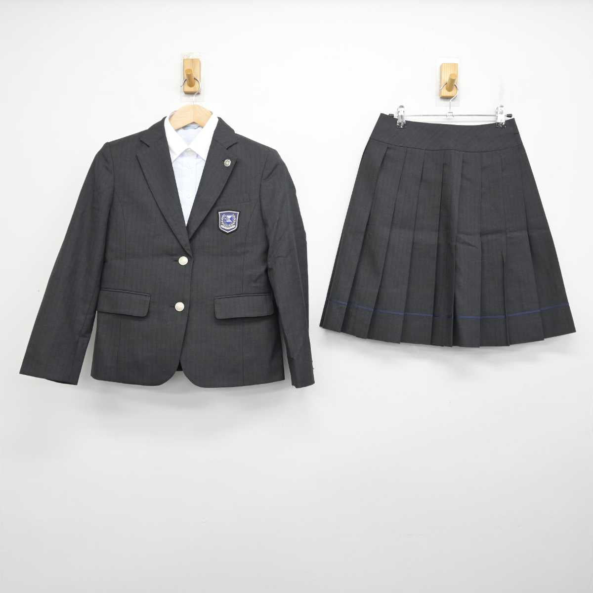 【中古】東京都 江北高等学校 女子制服 4点 (ブレザー・シャツ・スカート) sf084468