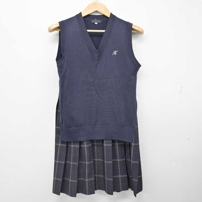 【中古】東京都 駒沢大学高等学校 女子制服 3点 (ブレザー・ニットベスト・スカート) sf084472