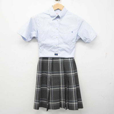 【中古】群馬県 明和県央高等学校 女子制服 2点 (シャツ・スカート) sf084479