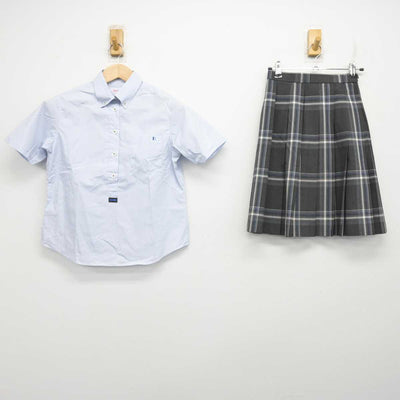 【中古】群馬県 明和県央高等学校 女子制服 2点 (シャツ・スカート) sf084479