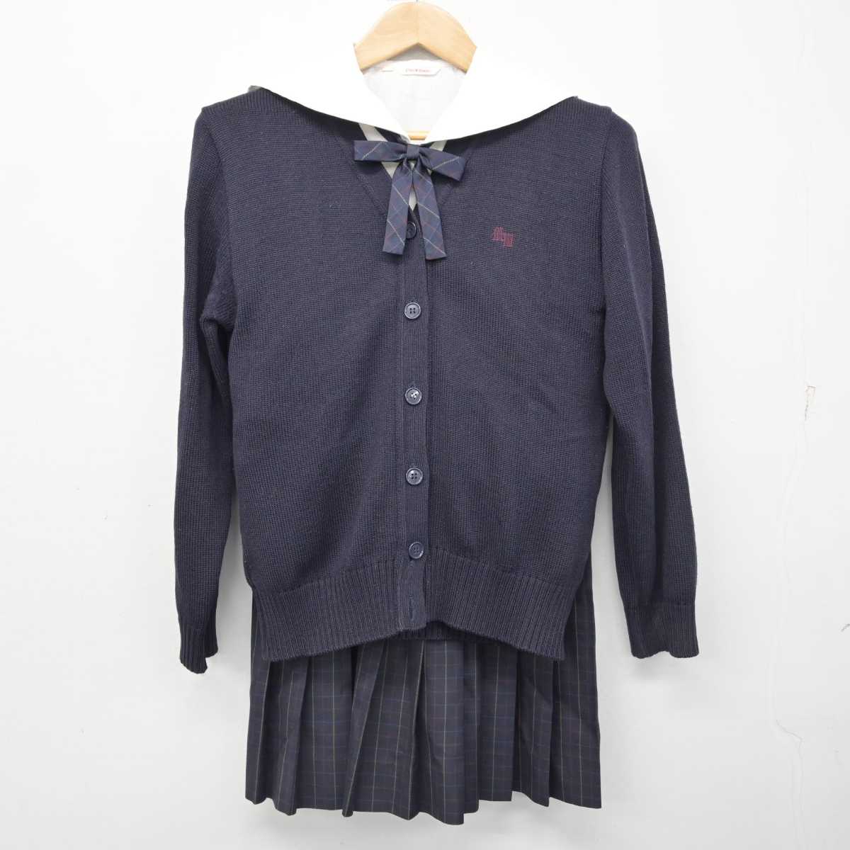 【中古】群馬県 前橋西高等学校/旧制服 女子制服 6点 (ブレザー・ニット・シャツ・スカート) sf084480