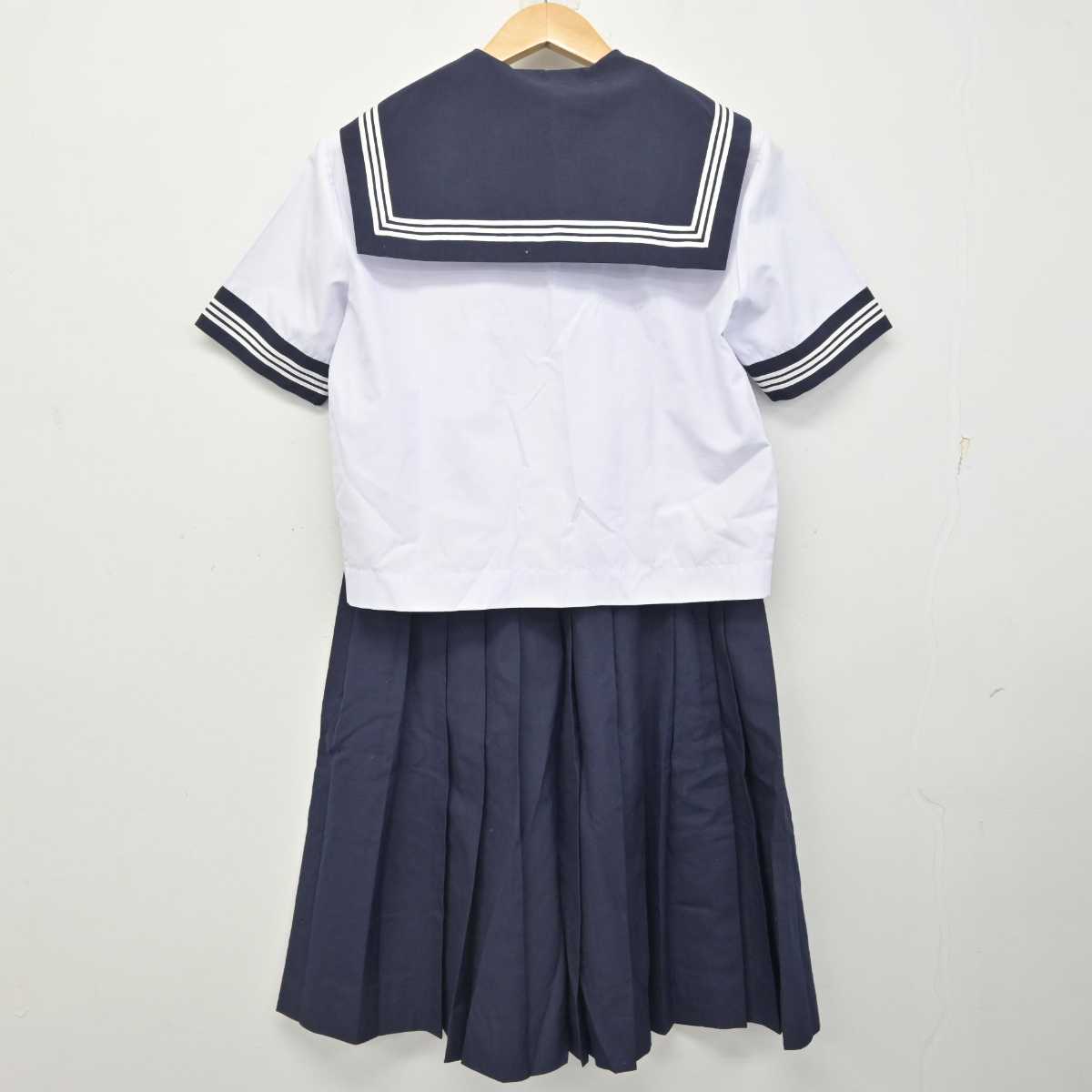 【中古】千葉県 高津中学校 女子制服 3点 (セーラー服・スカート) sf084491