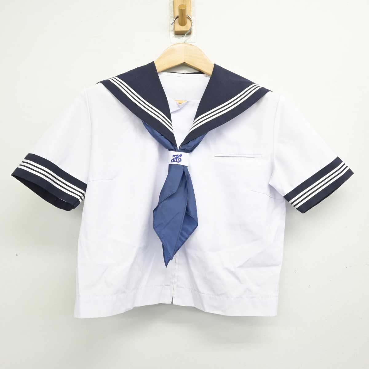 【中古】千葉県 高津中学校 女子制服 3点 (セーラー服・スカート) sf084491