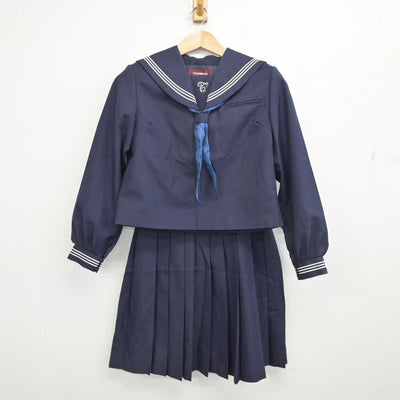 【中古】宮城県 仙台市立富沢中学校 女子制服 3点 (セーラー服・スカート) sf084504