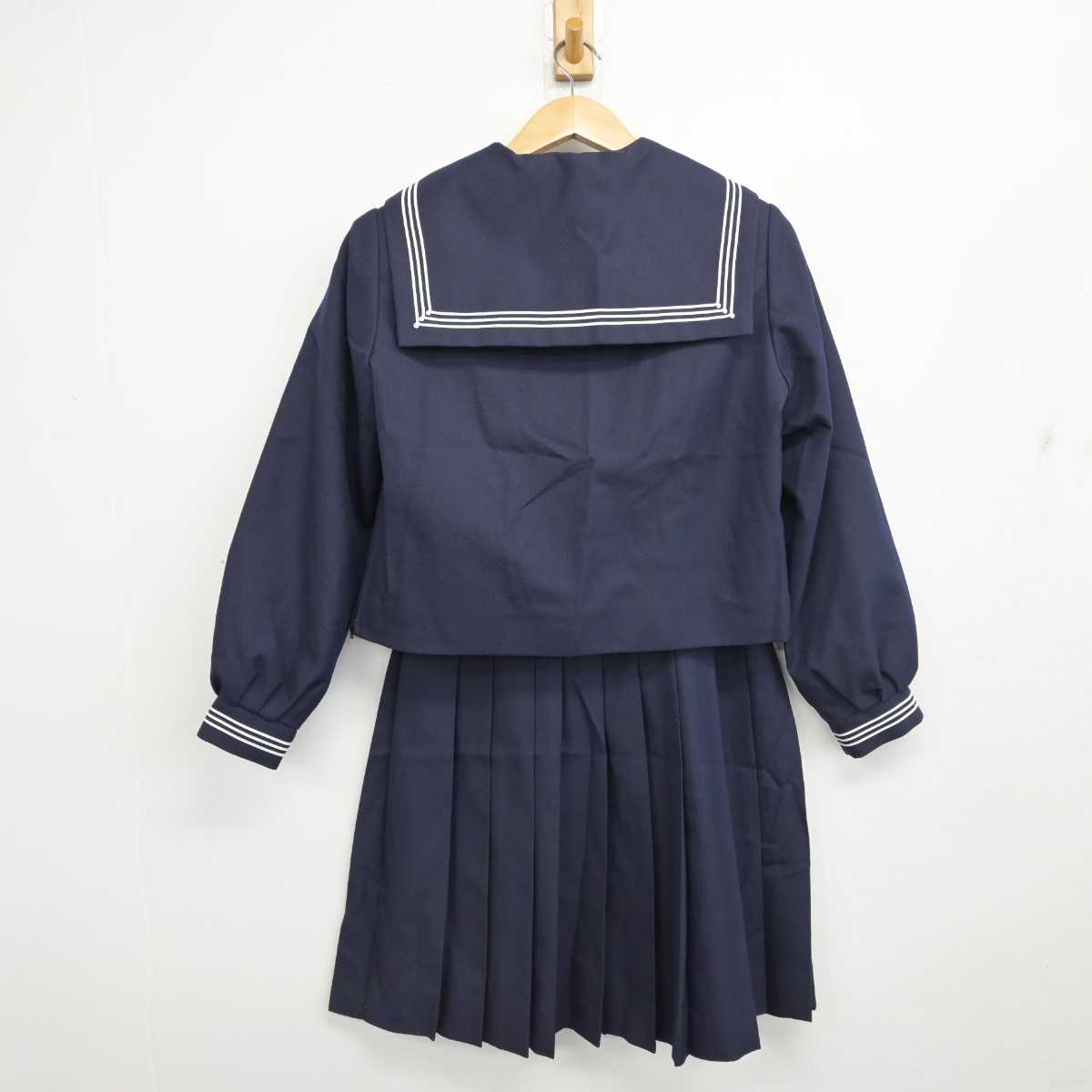 【中古】宮城県 仙台市立富沢中学校 女子制服 3点 (セーラー服・スカート) sf084504