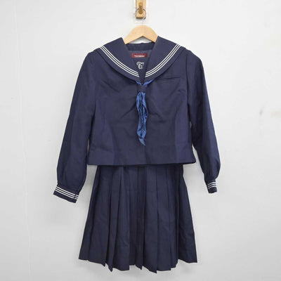 【中古】宮城県 仙台市立富沢中学校 女子制服 3点 (セーラー服・スカート) sf084505