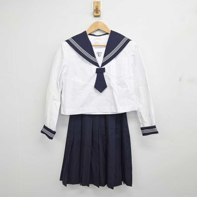 【中古】宮城県 仙台市立富沢中学校 女子制服 2点 (セーラー服・スカート) sf084507