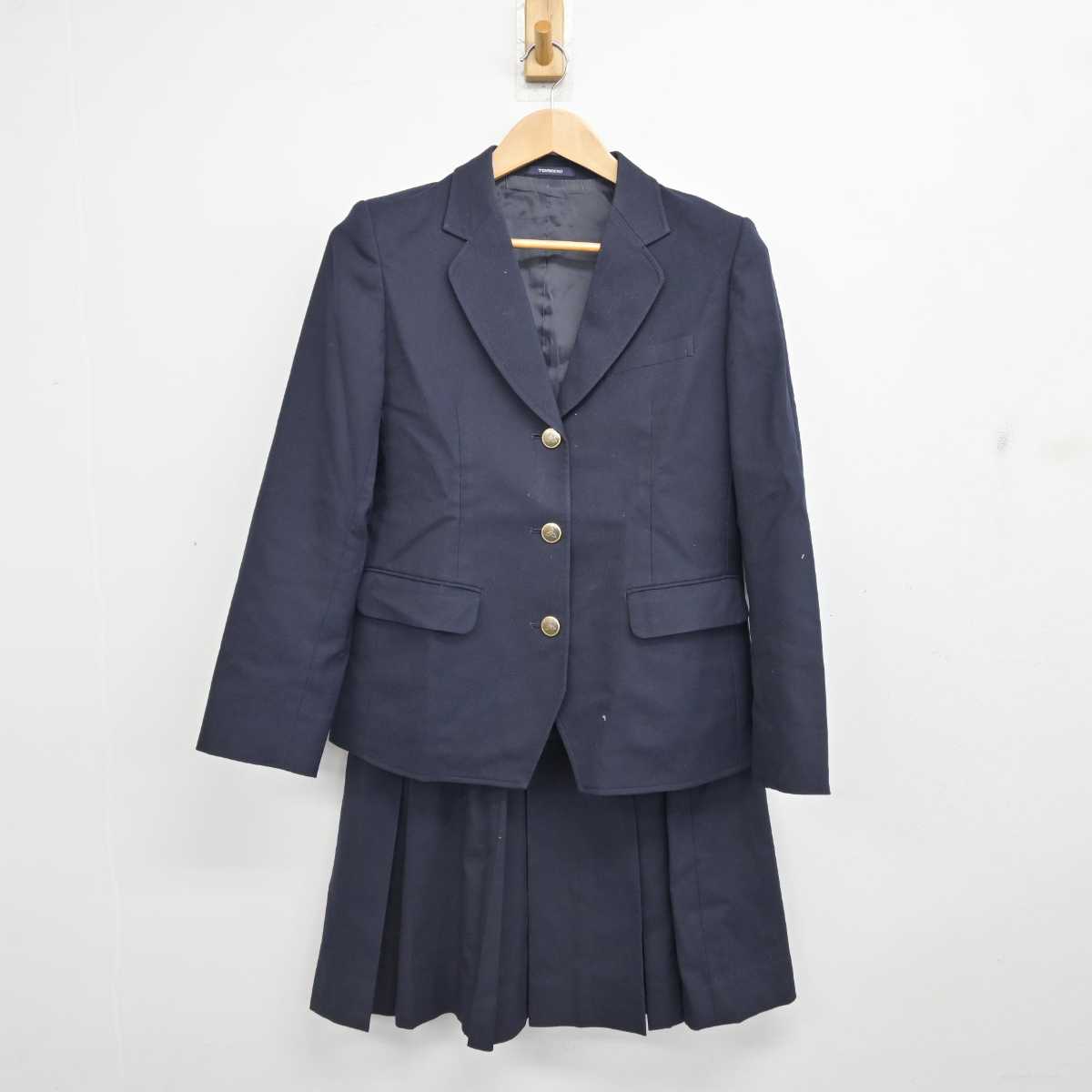 【中古】青森県 青森西高等学校 女子制服 3点 (ブレザー・スカート) sf084508