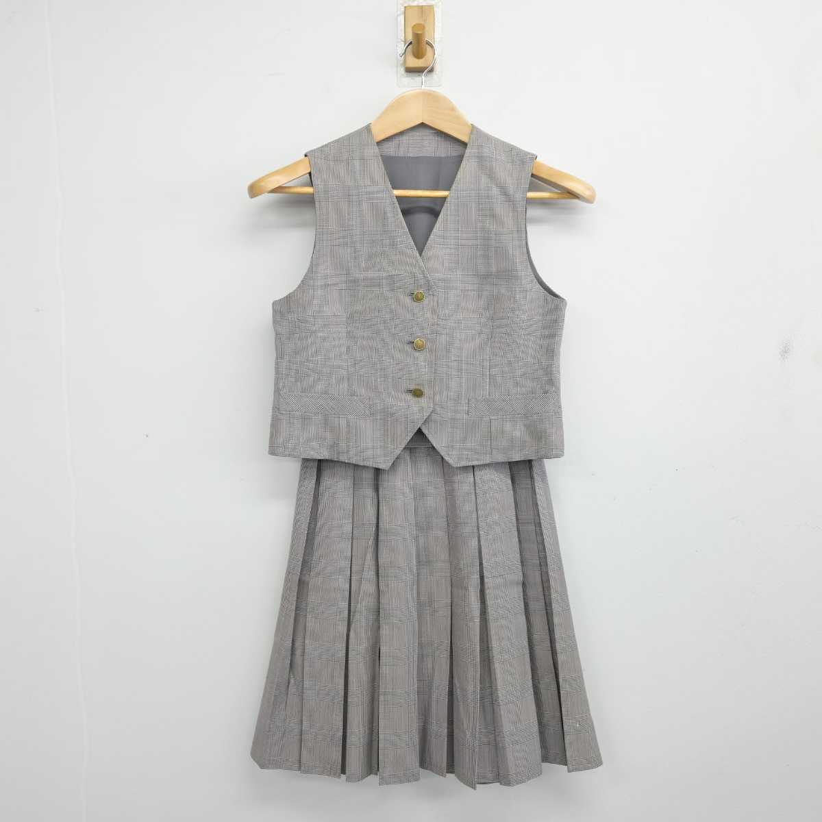 【中古】東京都 町田市立堺中学校 女子制服 2点 (ベスト・スカート) sf084533