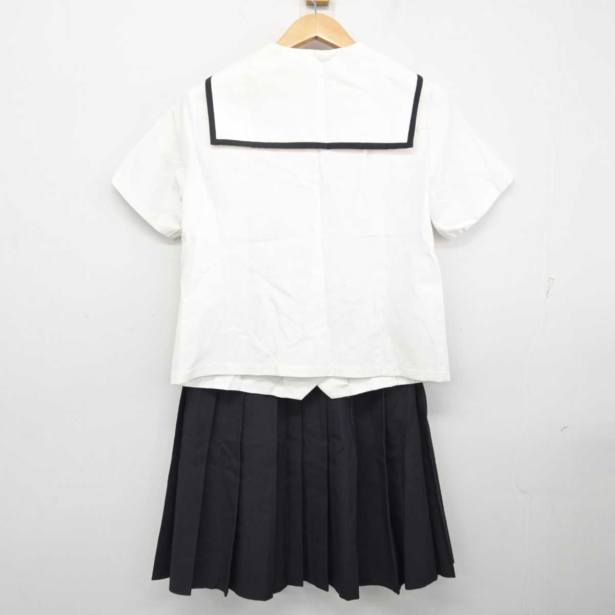 【中古】福岡県 福島高等学校 女子制服 2点 (セーラー服・スカート) sf084545