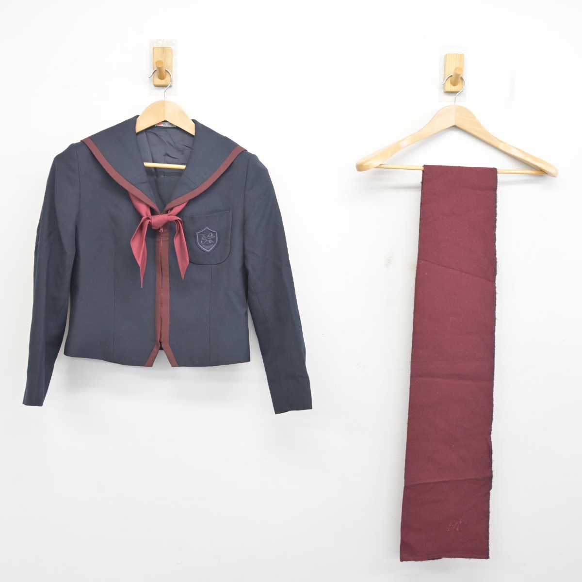 【中古】大阪府 履正社中学校・高等学校 女子制服 3点 (セーラー服) sf084595