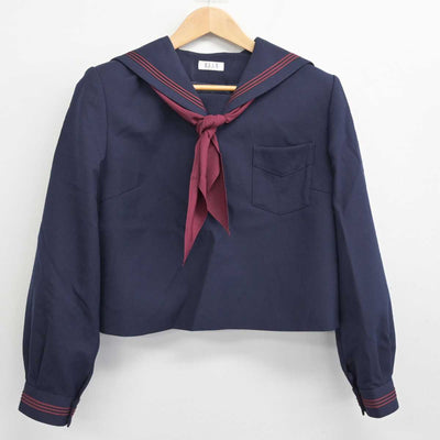 【中古】青森県  弘前大学教育学部 附属中学校 女子制服 3点 (セーラー服・スカート) sf084613