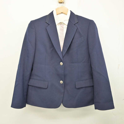 【中古】広島県 広島なぎさ高等学校 女子制服 2点 (ブレザー・シャツ) sf084655