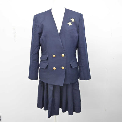 【中古】岡山県 就実高等学校 女子制服 4点 (ブレザー・ベスト・スカート) sf084657