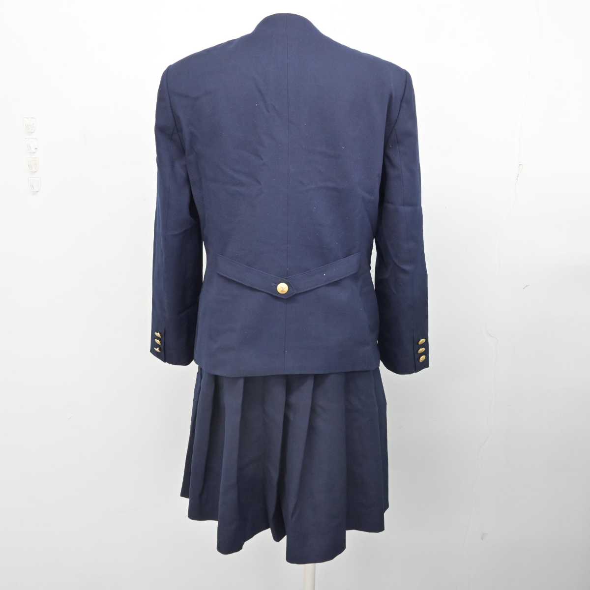 【中古】岡山県 就実高等学校 女子制服 4点 (ブレザー・ベスト・スカート) sf084657