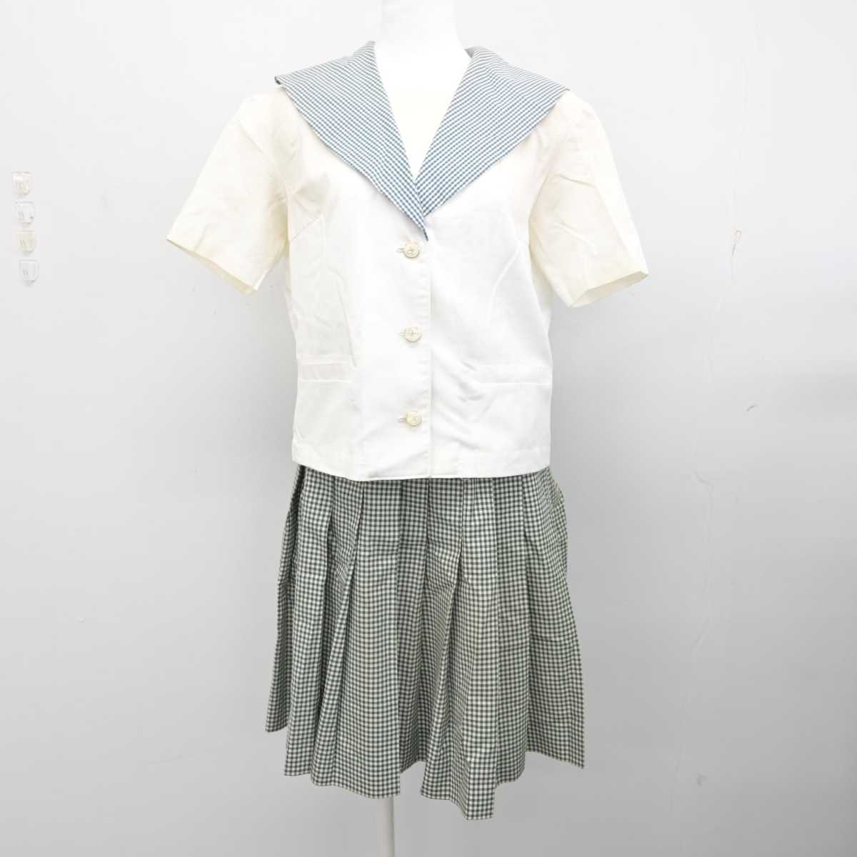 【中古】岡山県 就実高等学校 女子制服 3点 (セーラー服・スカート) sf084658