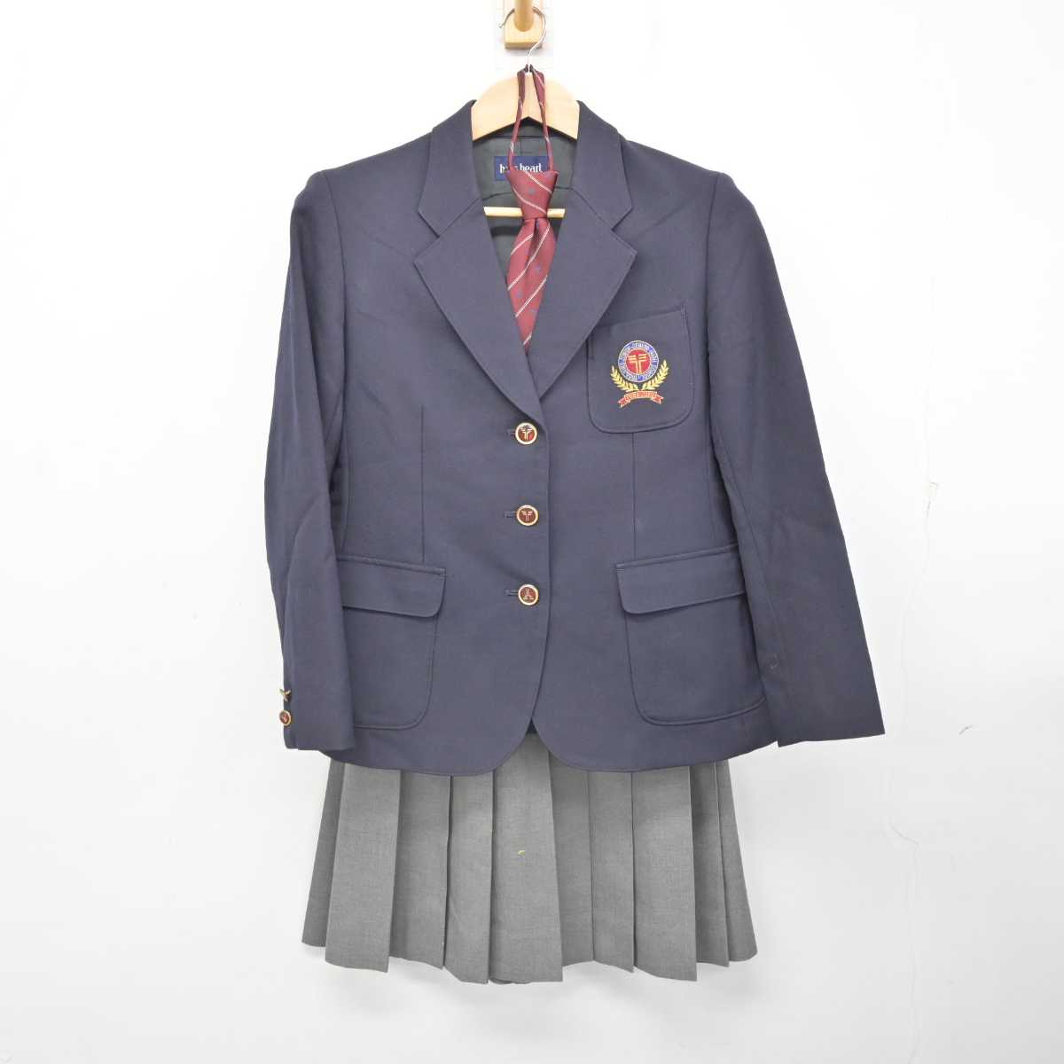 【中古】高知県 土佐塾高等学校 女子制服 3点 (ブレザー・スカート) sf084660