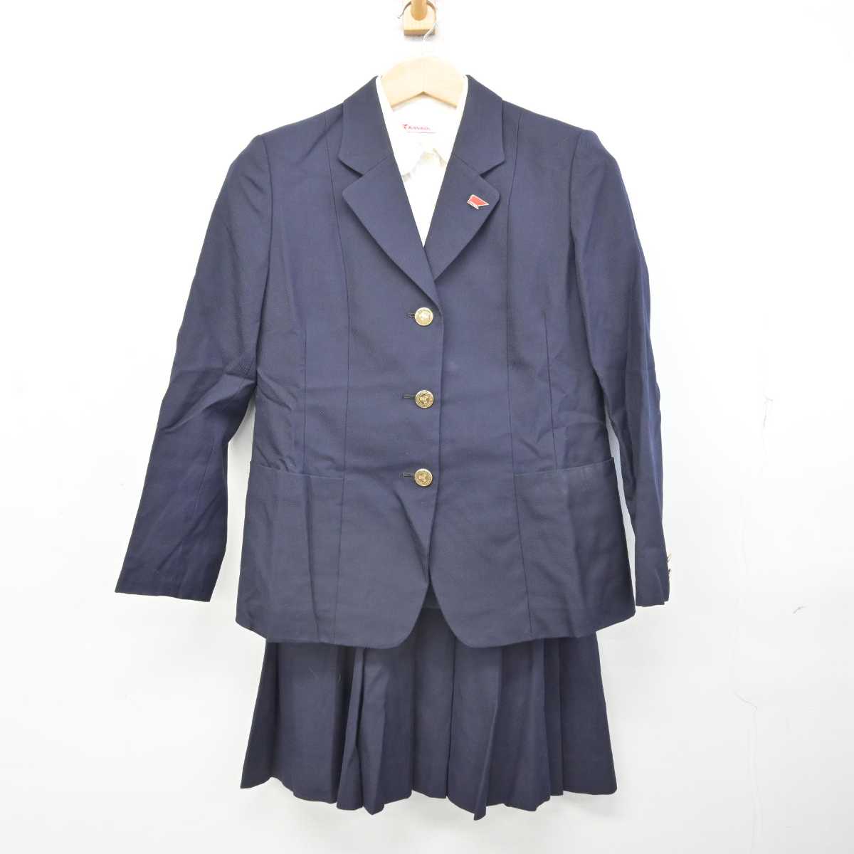 【中古】山口県 豊浦高等学校 女子制服 4点 (ブレザー・シャツ・スカート) sf084668