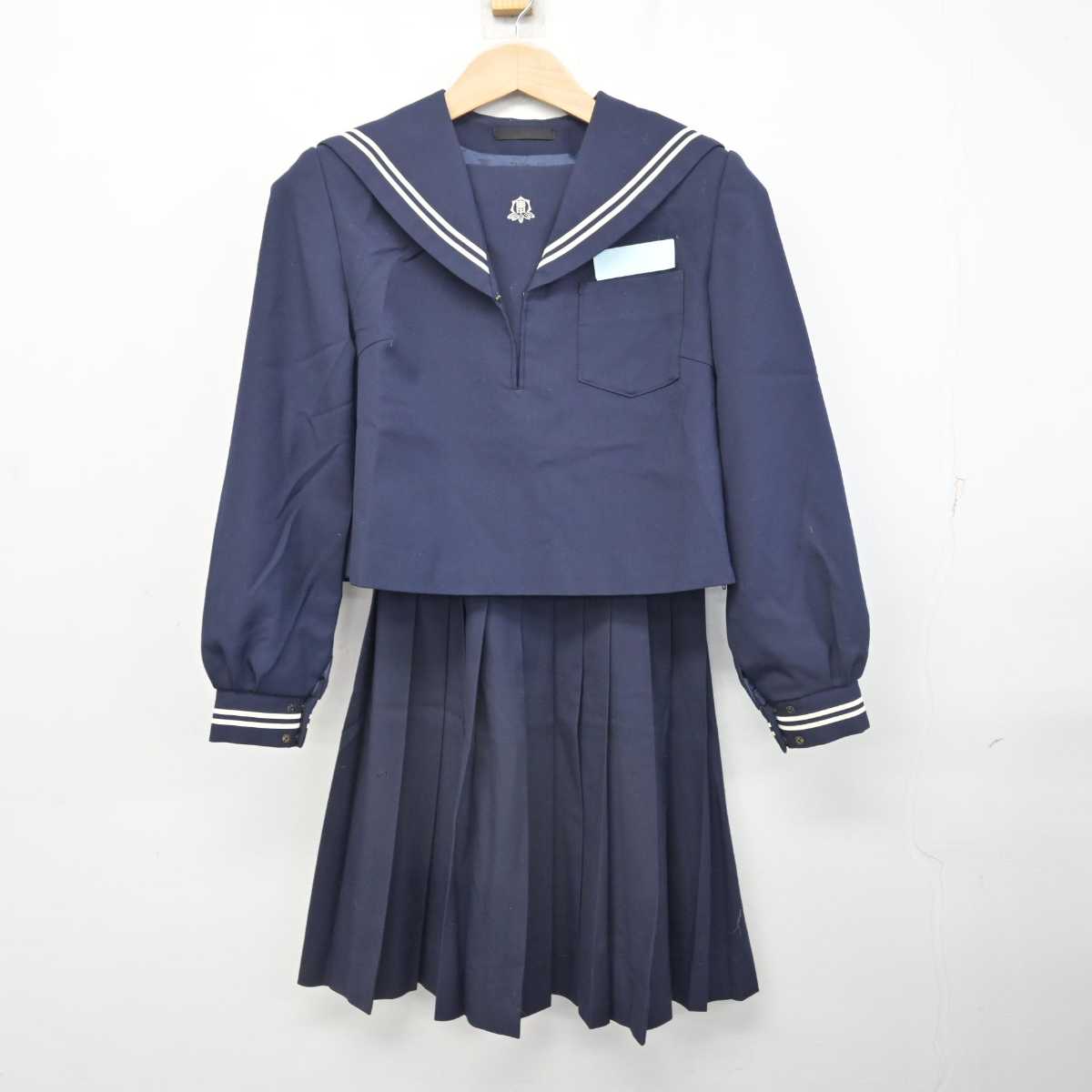 【中古】山口県 東部中学校 女子制服 2点 (セーラー服・スカート) sf084671