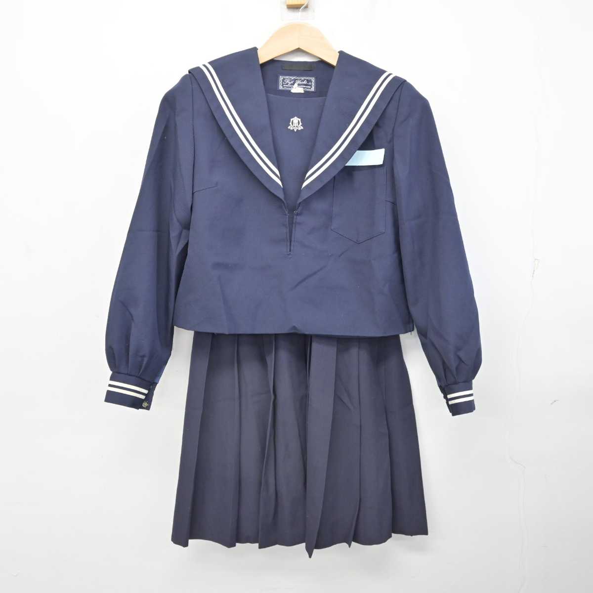 【中古】山口県 東部中学校 女子制服 2点 (セーラー服・スカート) sf084672