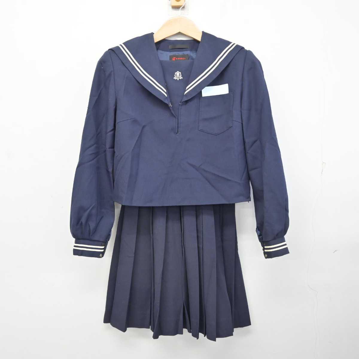 【中古】山口県 東部中学校 女子制服 2点 (セーラー服・スカート) sf084673