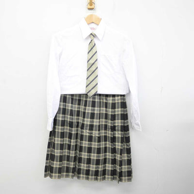 【中古】福岡県 豊国学園高等学校 女子制服 4点 (ブレザー・シャツ・スカート) sf084685