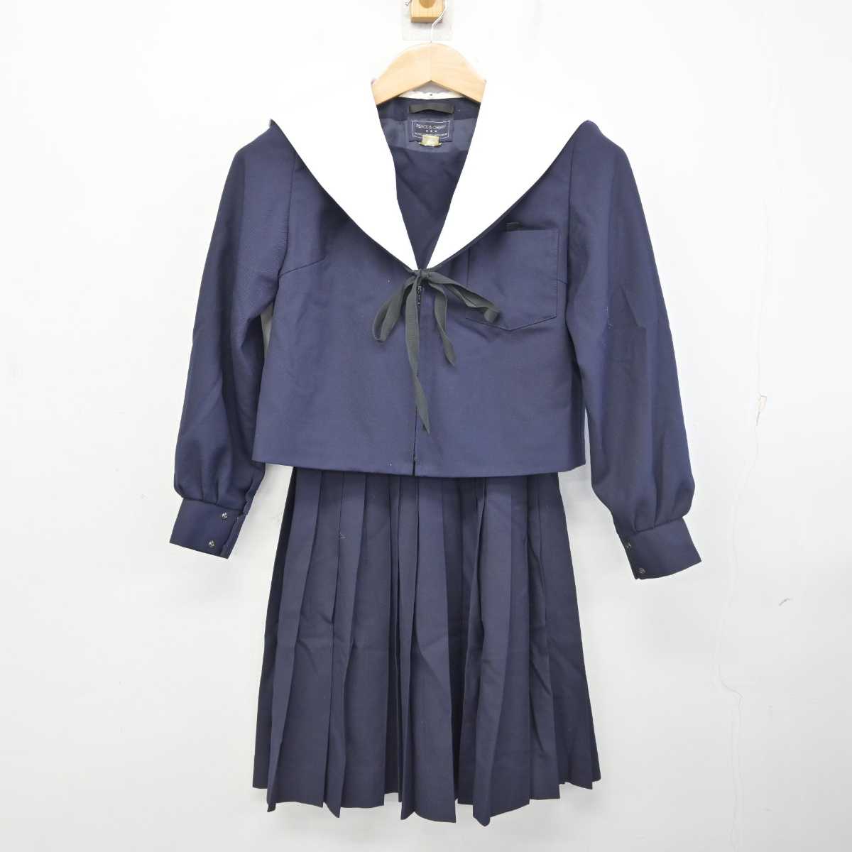 【中古】愛知県 岩倉市立南部中学校 女子制服 3点 (セーラー服・スカート) sf084689