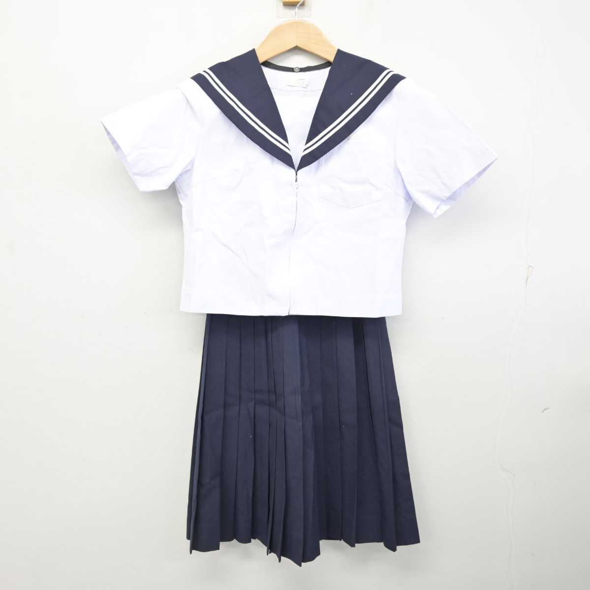 【中古】愛知県 岩倉市立南部中学校 女子制服 2点 (セーラー服・スカート) sf084690