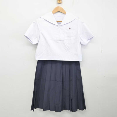 【中古】福岡県 筑紫女学園中学・高等学校 女子制服 2点 (セーラー服・スカート) sf084716