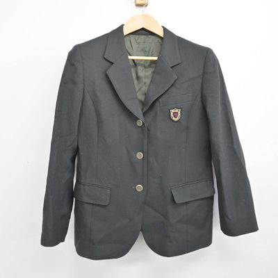 【中古】北海道 旭川実業高等学校 女子制服 3点 (ブレザー・ニット) sf084727