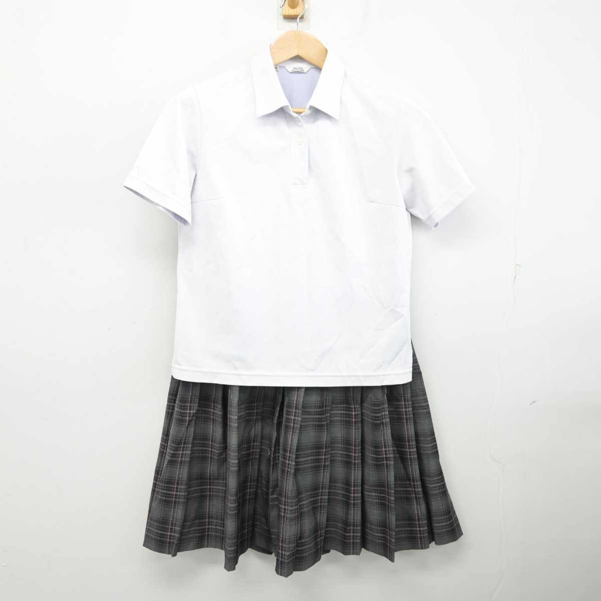 【中古】北海道 旭川実業高等学校 女子制服 2点 (シャツ・スカート) sf084729