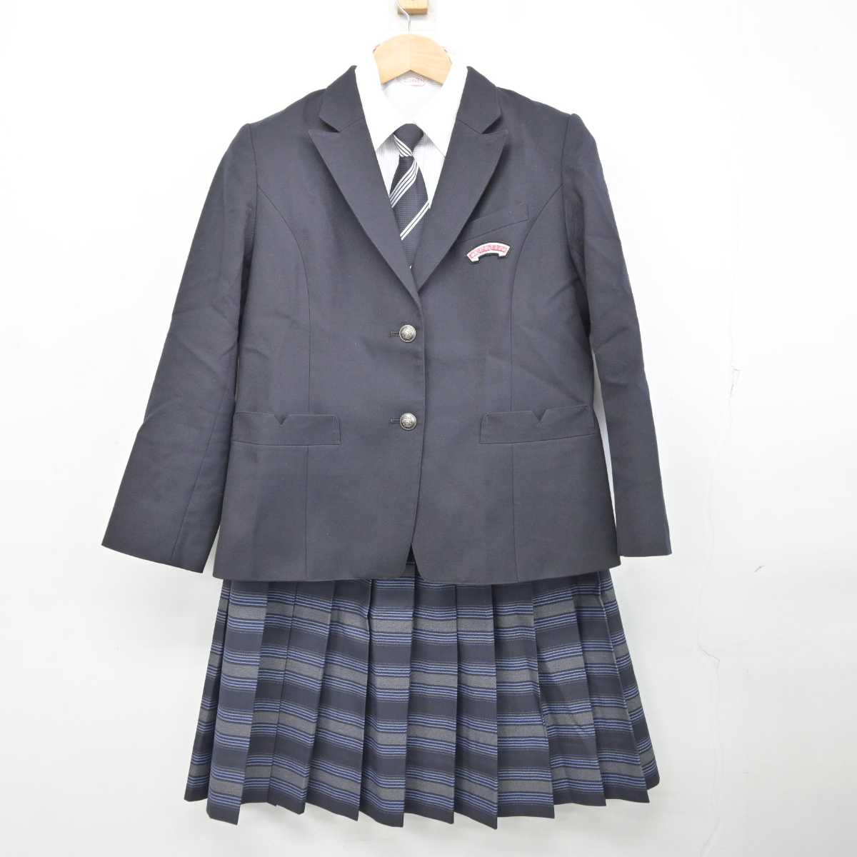 【中古】大阪府 関西福祉科学大学高等学校 女子制服 4点 (ブレザー・シャツ・スカート) sf084733