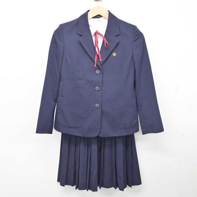 【中古】高知県 大津中学校 女子制服 5点 (ブレザー・ベスト・シャツ・スカート) sf084766