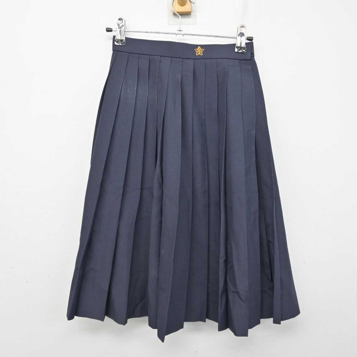 中古】高知県 大津中学校 女子制服 2点 (シャツ・スカート) sf084768