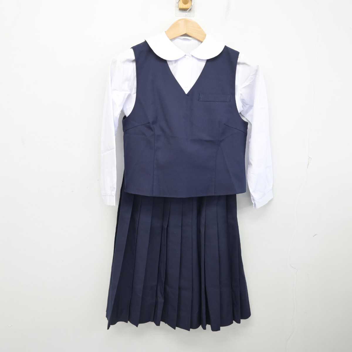 【中古】富山県 富山東高等学校 女子制服 4点 (ブレザー・ベスト・シャツ・スカート) sf084786