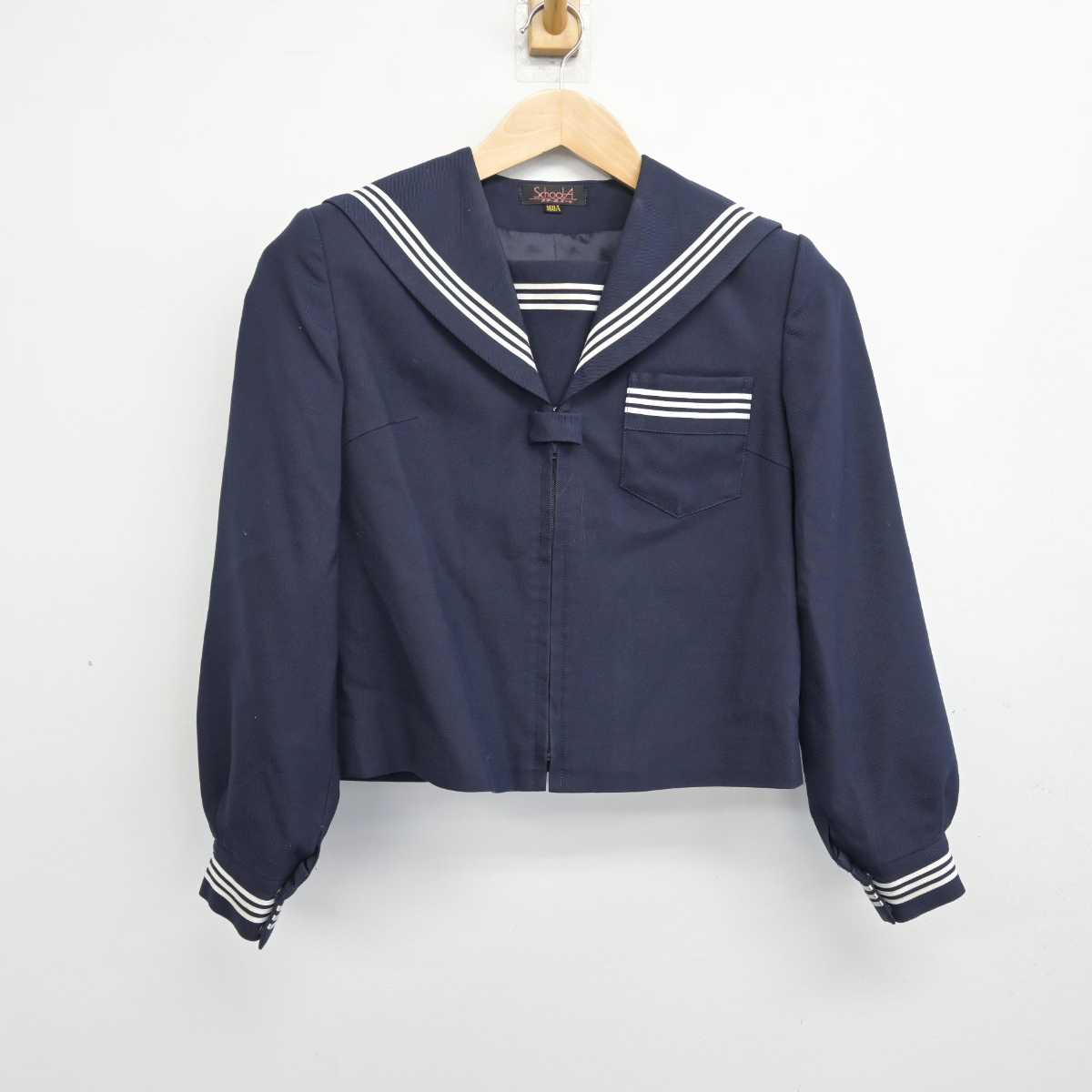 【中古】富山県 水橋中学校 女子制服 2点 (セーラー服・ブラウス) sf084788