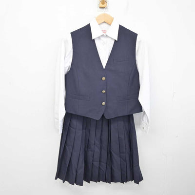 【中古】長野県 高瀬中学校 女子制服 4点 (ブレザー・ベスト・シャツ・スカート) sf084792