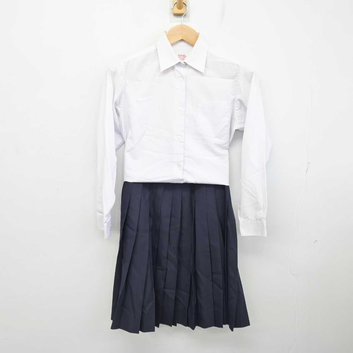 【中古】長野県 高瀬中学校 女子制服 4点 (ブレザー・ベスト・シャツ・スカート) sf084792