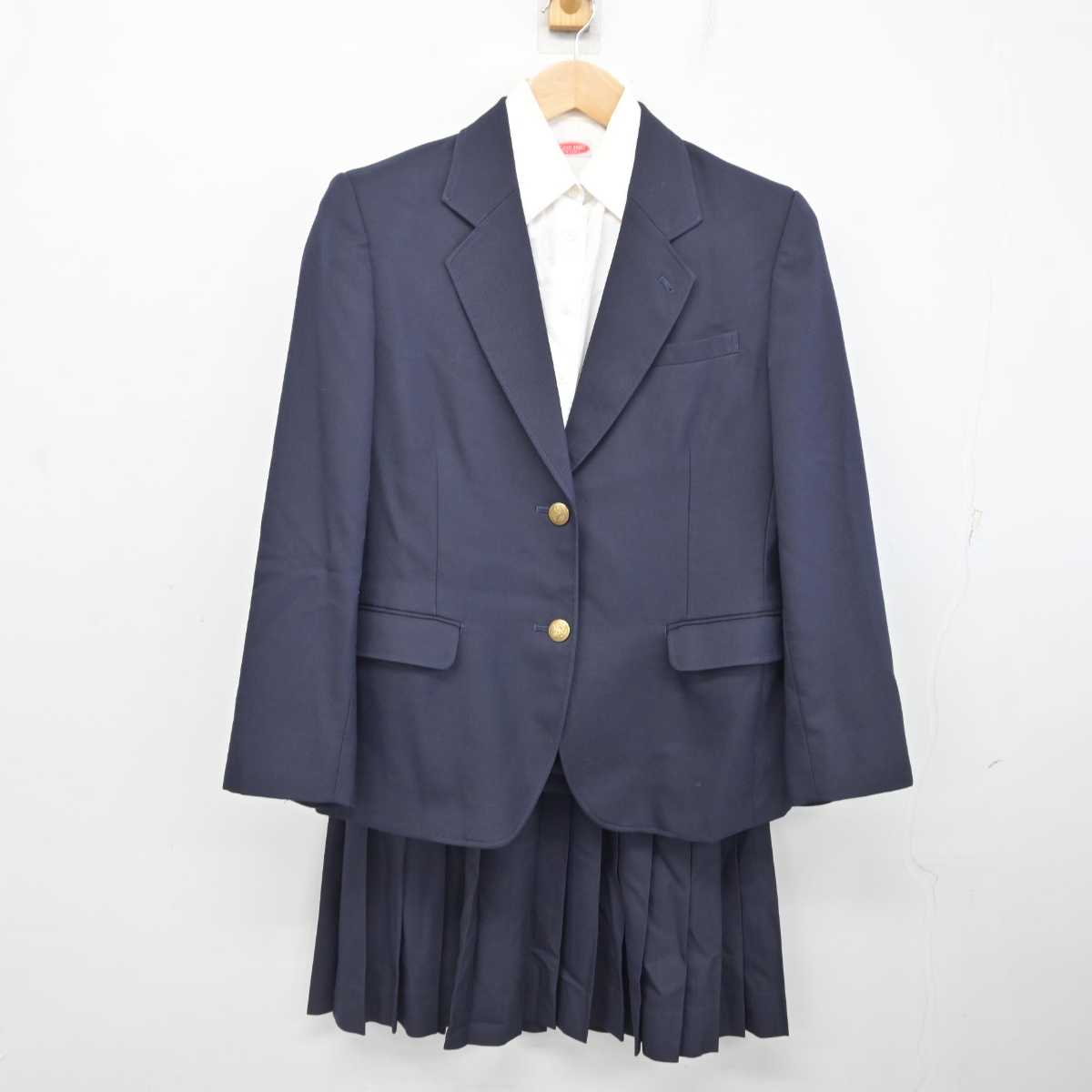 【中古】長野県 高瀬中学校 女子制服 3点 (ブレザー・シャツ・スカート) sf084793