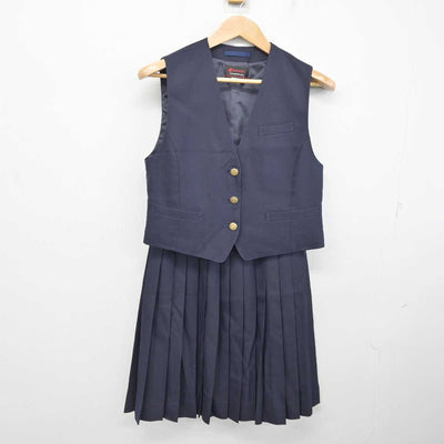 【中古】長野県 高瀬中学校 女子制服 2点 (ベスト・スカート) sf084794