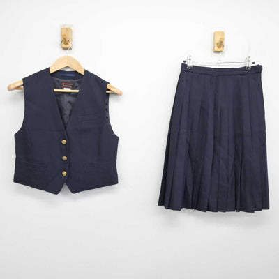 【中古】長野県 高瀬中学校 女子制服 2点 (ベスト・スカート) sf084794