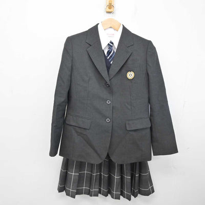 【中古】北海道 北海道札幌厚別高等学校 女子制服 5点 (ブレザー・ニット・シャツ・スカート) sf084796