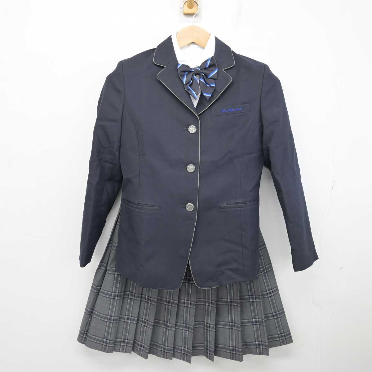 【中古】北海道 北海道札幌東豊高等学校 女子制服 5点 (ブレザー・ニット・シャツ・スカート) sf084797