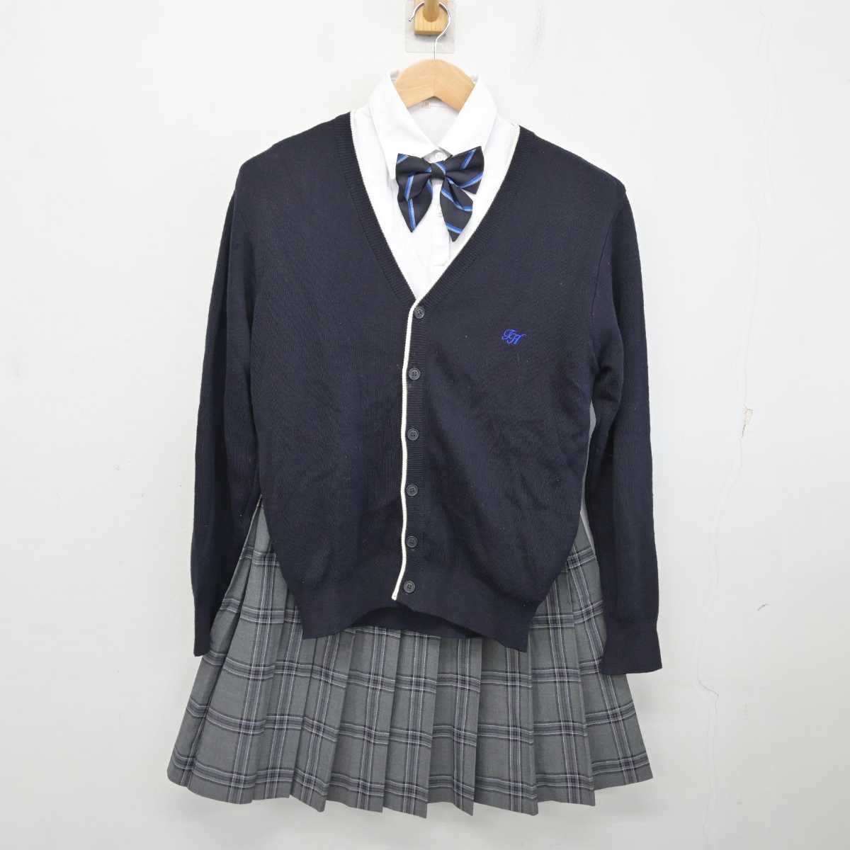 【中古】北海道 北海道札幌東豊高等学校 女子制服 5点 (ブレザー・ニット・シャツ・スカート) sf084797