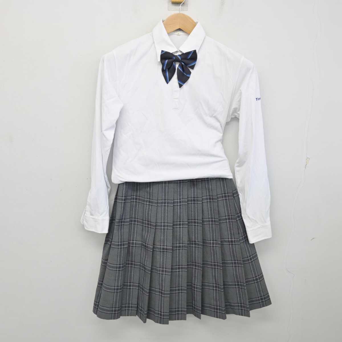 【中古】北海道 北海道札幌東豊高等学校 女子制服 5点 (ブレザー・ニット・シャツ・スカート) sf084797