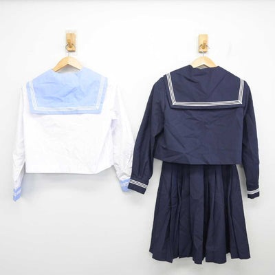 【中古】北海道 湯川中学校 女子制服 5点 (セーラー服・セーラー服・スカート) sf084800