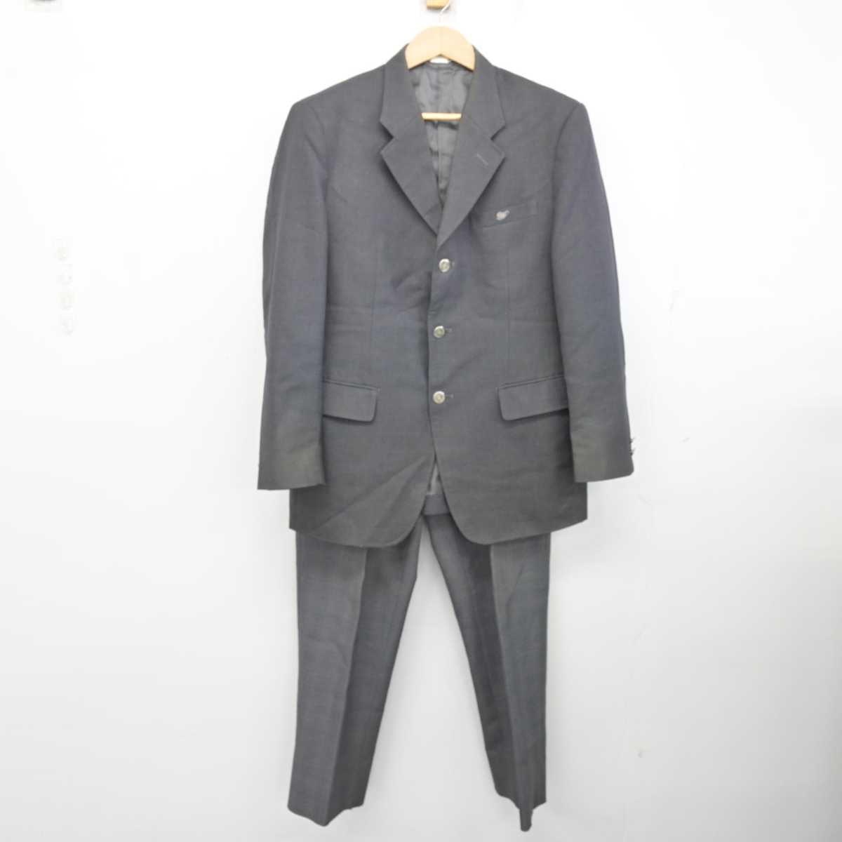 【中古】三重県 四日市南高等学校 男子制服 2点 (ブレザー・ズボン) sf084803