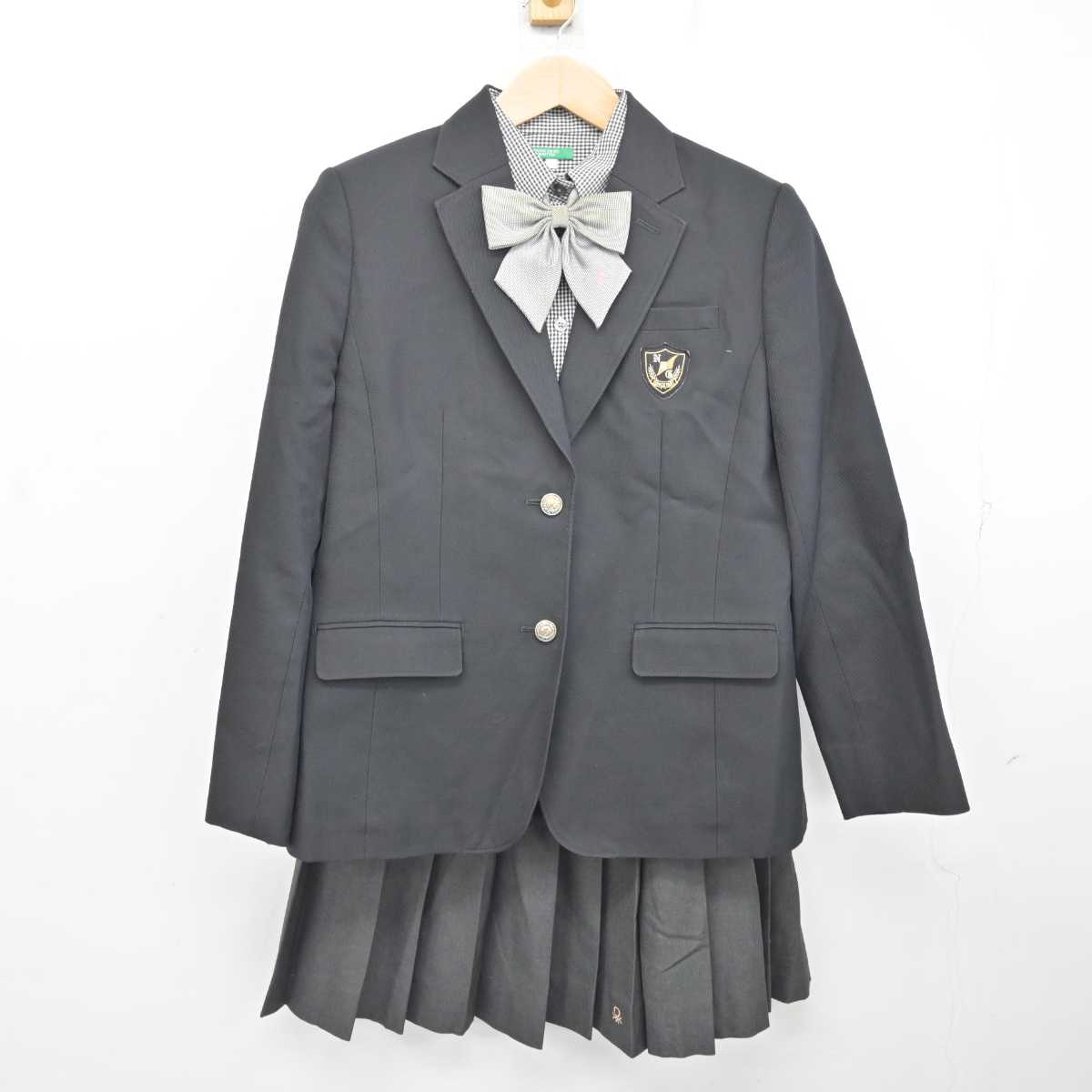 【中古】宮崎県 延岡学園高等学校 女子制服 4点 (ブレザー・シャツ・スカート) sf084808