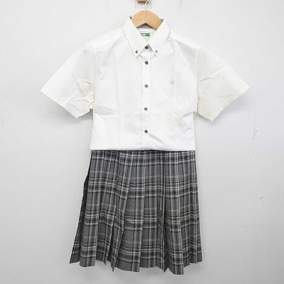 【中古】宮崎県 延岡学園高等学校 女子制服 2点 (シャツ・スカート) sf084809